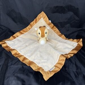 Hallmark Itty Bittys Giraffe Baby Lovey Security Blanket Copper Satin Noah's Ark